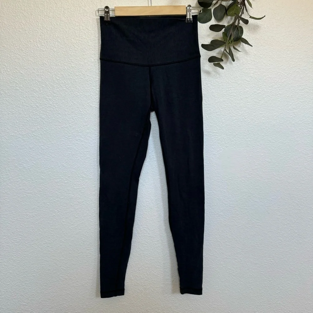 Lululemon- Heathered Navy/Grey High Rise Leggings